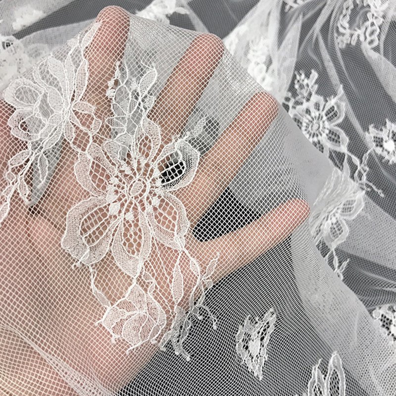 Lace Trim Dress Eyelash Nylon Lace Fabric for Women's Wear Wholesale S 6